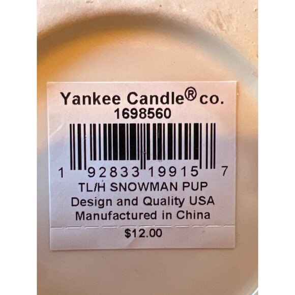 Yankee Candle Snowman Pup Christmas Ceramic Candle Holder Red & White - Picture 7 of 8